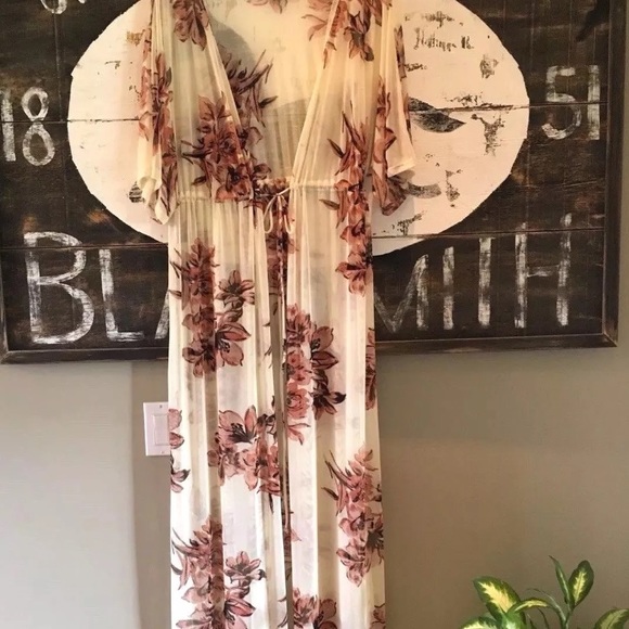 SOLD OUT!  Long Floral Maxi Duster Kimono Jacket - Picture 3 of 7